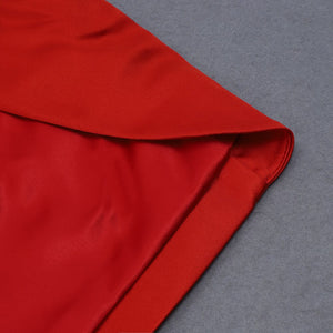 LOMANDRA One-Shoulder Satin Midi