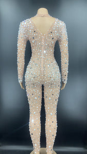 ADRIANA LIMA mesh jumpsuit