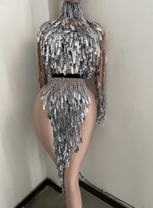HEIDI KLUM tassel sequin set