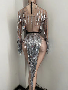 HEIDI KLUM tassel sequin set