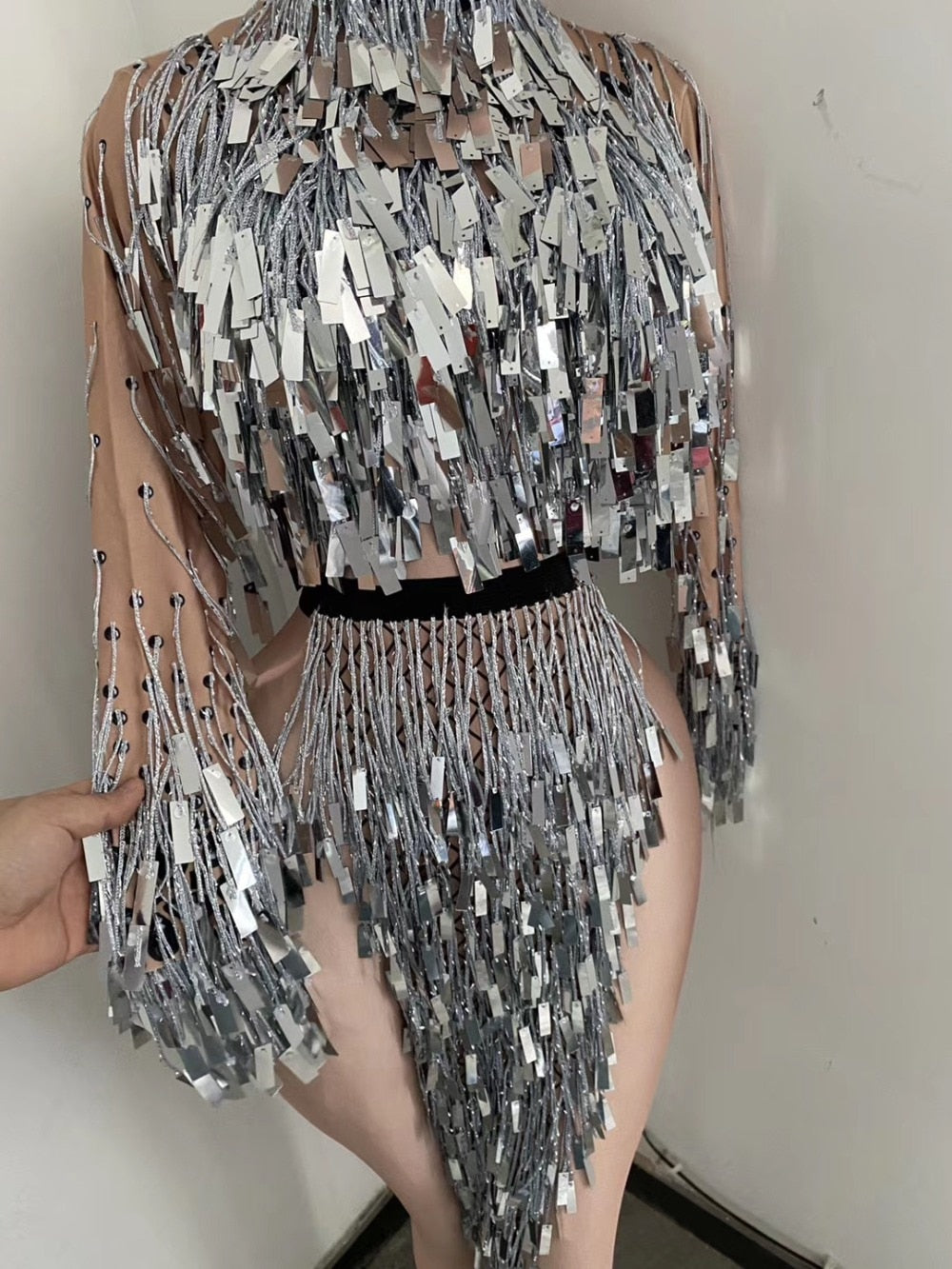 HEIDI KLUM tassel sequin set