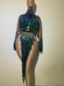 HEIDI KLUM tassel sequin set