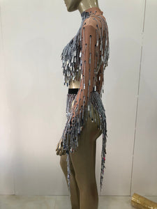 HEIDI KLUM tassel sequin set