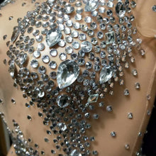 Load image into Gallery viewer, GISELE BÜNDCHEN long dress mesh crystal
