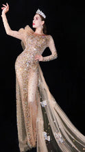 Load image into Gallery viewer, KENDALL JENNER Mesh Long Dress Cape
