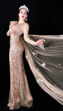 Load image into Gallery viewer, KENDALL JENNER Mesh Long Dress Cape
