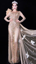 Load image into Gallery viewer, KENDALL JENNER Mesh Long Dress Cape
