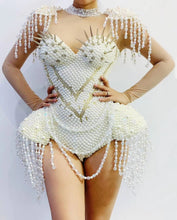 Load image into Gallery viewer, NAOMI CAMPBELL Pearl Bodysuit
