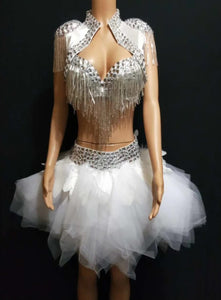 IRINA SHAYK Tassel Skirt Set