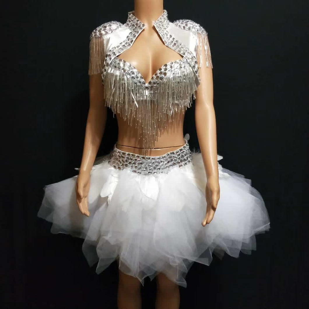 IRINA SHAYK Tassel Skirt Set