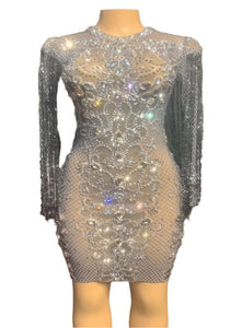 NINA AGDAL Crystal Longsleeve Mini