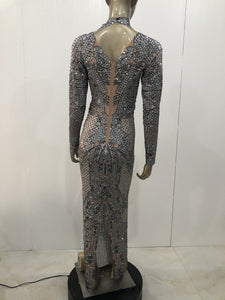 BIANCA BALTI long gown crystal stud