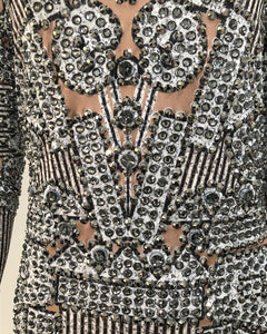 BIANCA BALTI long gown crystal stud