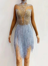 Load image into Gallery viewer, LEA SEYDOUX Tassel Playsuit Crystal
