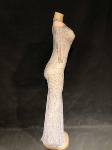CHANEL IMAN crystal long dress