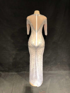 CHANEL IMAN crystal long dress