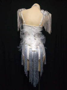 DIANE KRUGER tassel playsuit