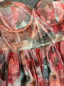 MANDEVILLA Mesh Floral Dress