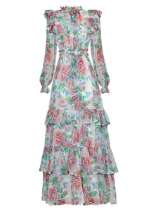 ORONTIUM Chiffon Maxi Dress
