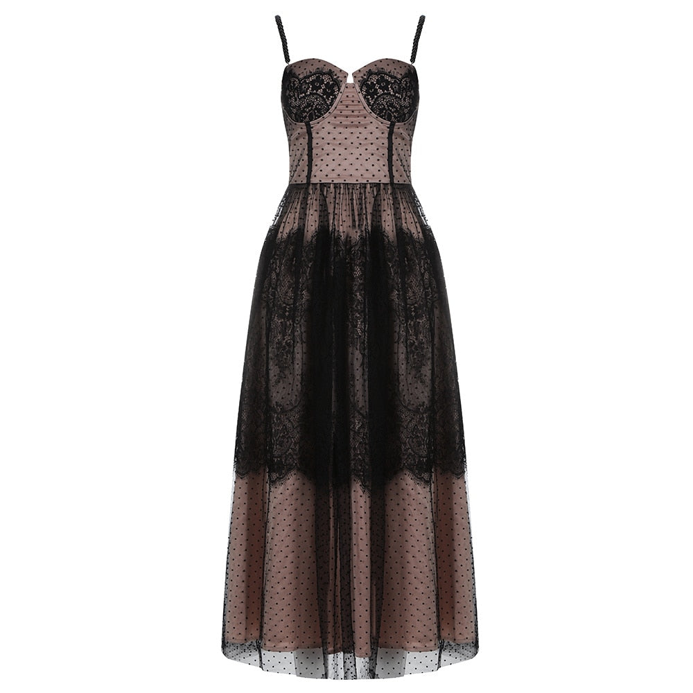 NEOREGELIA Lace Midi Dress