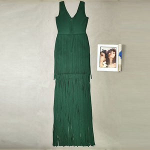 NERINE Tassel Bandage Maxi