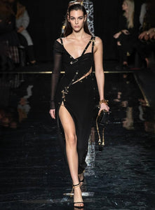 OCHAGAVIA Bandage Long Dress