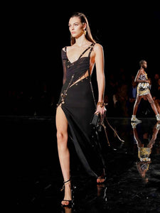 OCHAGAVIA Bandage Long Dress