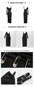 OCHAGAVIA Bandage Long Dress
