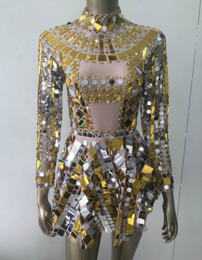 KAROLINA KORKOVA Mirror Mini Bodysuit