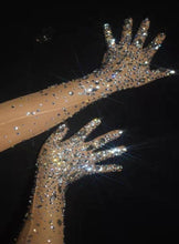 Load image into Gallery viewer, CANDICE BERGEN Mesh Crystal Gloves
