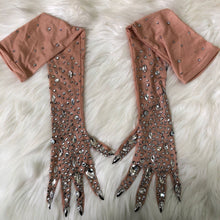 Load image into Gallery viewer, CANDICE BERGEN Mesh Crystal Gloves
