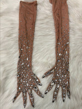Load image into Gallery viewer, CANDICE BERGEN Mesh Crystal Gloves
