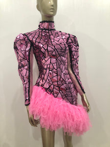 SHARON STONE Mirror Lace  Dress