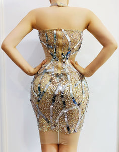 NIKI TAYLOR Mesh Sequin Mini