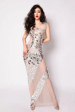 Load image into Gallery viewer, REBECCA ROMIJIN Mesh Mirror Gown
