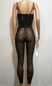 CIARA Black Crystal Jumpsuit