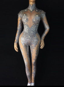 IZABEL GOULART Stretch Crystal Jumpsuit