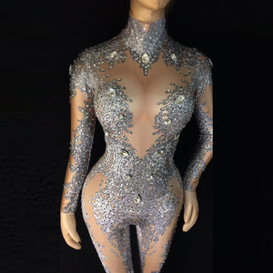 IZABEL GOULART Stretch Crystal Jumpsuit