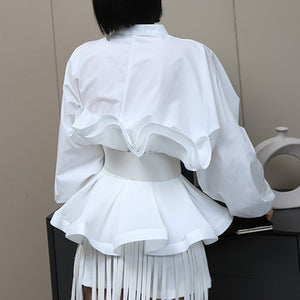 MILLETTIA Ruffle Lantern Top