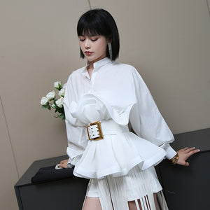 MILLETTIA Ruffle Lantern Top