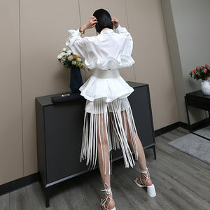 MILLETTIA Ruffle Lantern Top