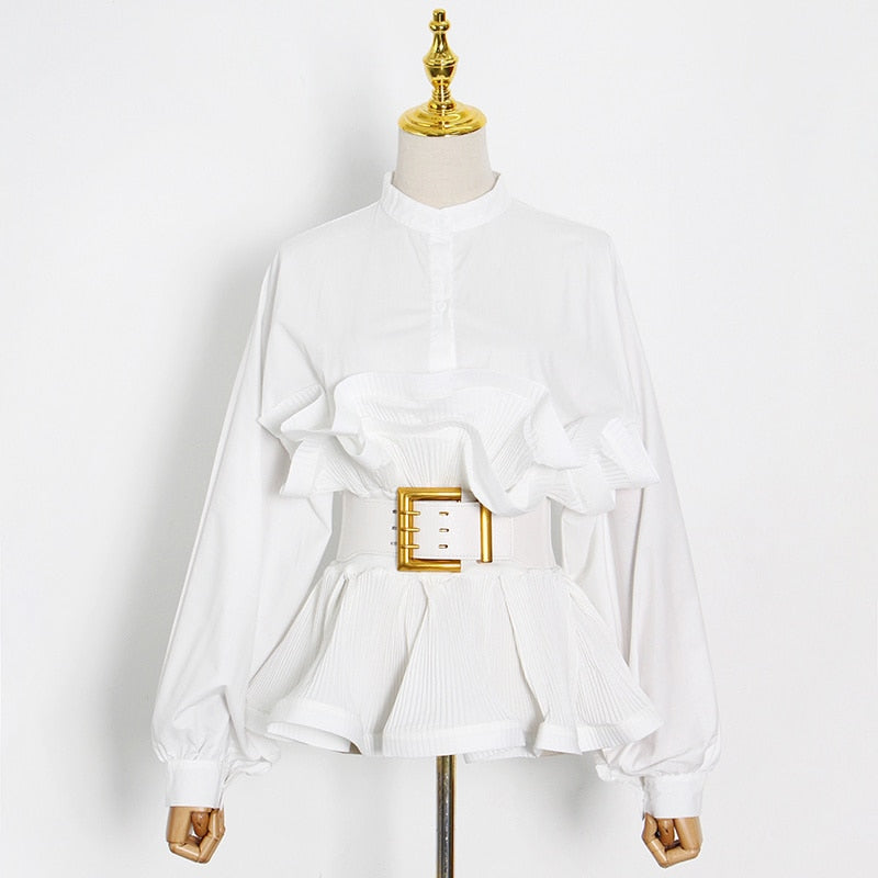 MILLETTIA Ruffle Lantern Top