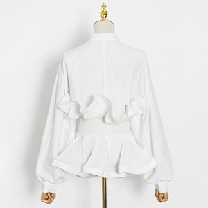 MILLETTIA Ruffle Lantern Top