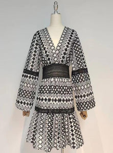 PHYGELIUS Embroidered Mini Dress