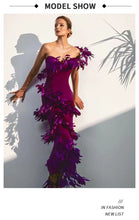Load image into Gallery viewer, PHALARIS Feather Velvet Gown
