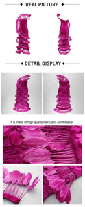 PHALARIS Feather Velvet Gown