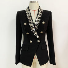 Load image into Gallery viewer, PORTEA Crystal Collar Blazer
