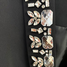 Load image into Gallery viewer, PORTEA Crystal Collar Blazer
