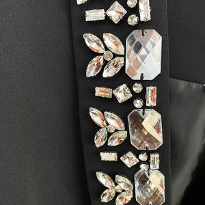 PORTEA Crystal Collar Blazer