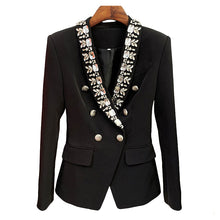 Load image into Gallery viewer, PORTEA Crystal Collar Blazer
